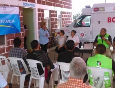 Entregan ambulancia equipada a Protección Civil de Canatlán