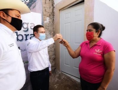Aispuro impulsa 8 mil acciones de vivienda a favor de los duranguenses