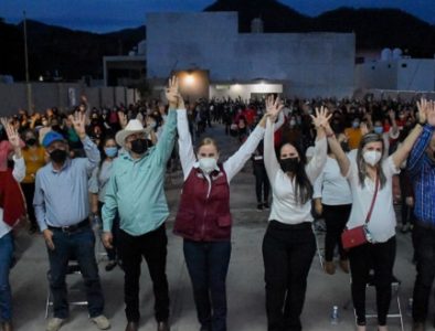 En Tamazula, militantes de Morena muestran su apoyo a Marina Vitela