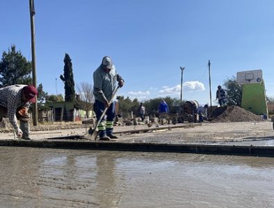 Inician trabajos en cancha de usos múltiples de ‘El Patio’ en Vicente Guerrero