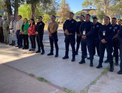 Corporaciones de Seguridad de Vicente Guerrero participan en actividades cívicas