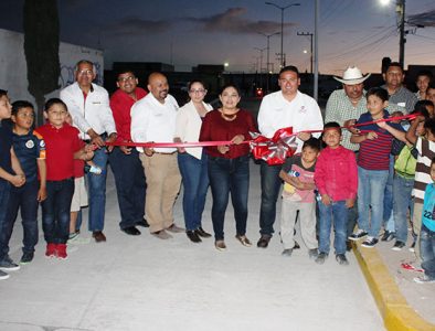 Entregan en Cuencamé obra de pavimentación del Paseo Padre Santo