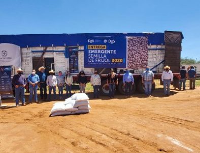 Luly Martínez entrega 120 toneladas de semilla de frijol a productores