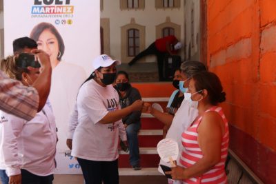 Cuida Luly Martínez medidas sanitarias durante sus recorridos por el distrito federal 03