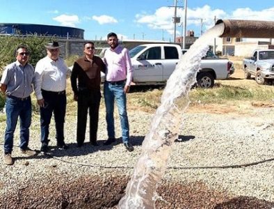 Agustín Sosa Supervisa perforación de nuevo pozo de agua potable en cabecera municipal de Guadalupe Victoria