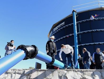 Entrega Gobernador infraestructura vial y megatanque en Santiago Papasquiaro