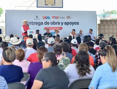 Hasta el norte de Durango llevan Marisol y Esteban obras y apoyos; en Ocampo mejoran vida de la gente como nunca antes