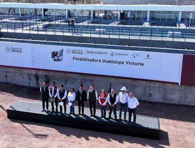 Esteban Villegas y Gobierno federal ponen en marcha la Planta Potabilizadora Guadalupe Victoria