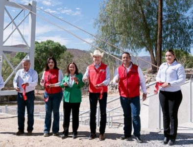 Más de 21 mdp en obras para Rodeo; Esteban Villegas entrega puente colgante ‘Las Ánimas’ y anuncia más proyectos