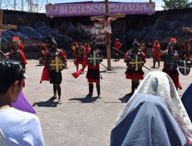 Realizan tradicional Viacrucis en el Cereso No. 1 de Durango capital