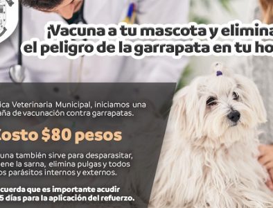Inician en Guadalupe Victoria una campaña de vacunación contra la garrapata