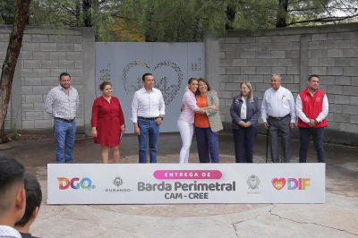 Entregan barda perimetral que conecta el CREE y el CAM CREE; buscan mayor seguridad para usuarios