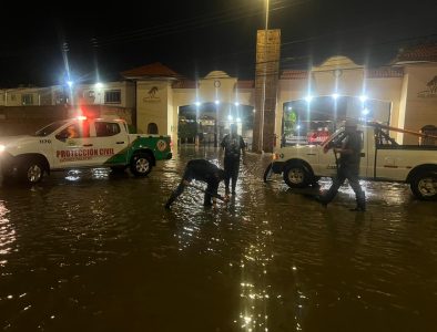 Protección Civil atiende encharcamientos tras lluvias en Gómez Palacio