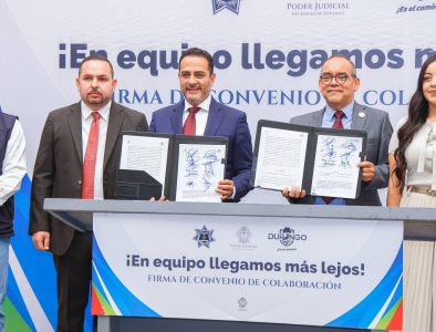 Durango avanza en cultura de paz: Toño Ochoa firma convenio histórico con el Tribunal Superior de Justicia