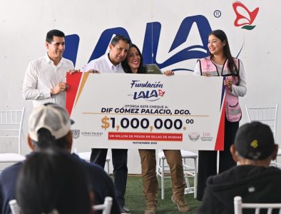 Firman Lala y Betzabé Martínez convenio de colaboración en beneficio de la comunidad