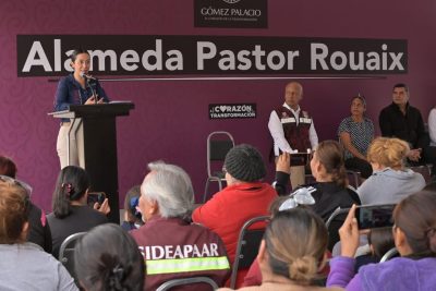 Betzabé Martínez inicia la construcción de la Alameda Pastor Rouaix