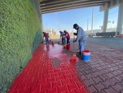 Avanza la transformación del bulevar Ejército Mexicano con pintura y mejora de imagen urbana