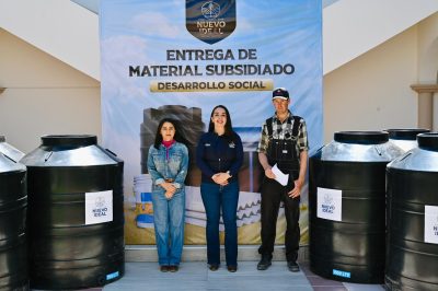 Inicia Zaira Quiñones primera etapa del programa de tinacos subsidiados en Nuevo Ideal